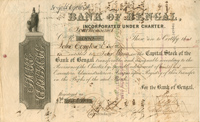 Bank of Bengal - Stock Certificate